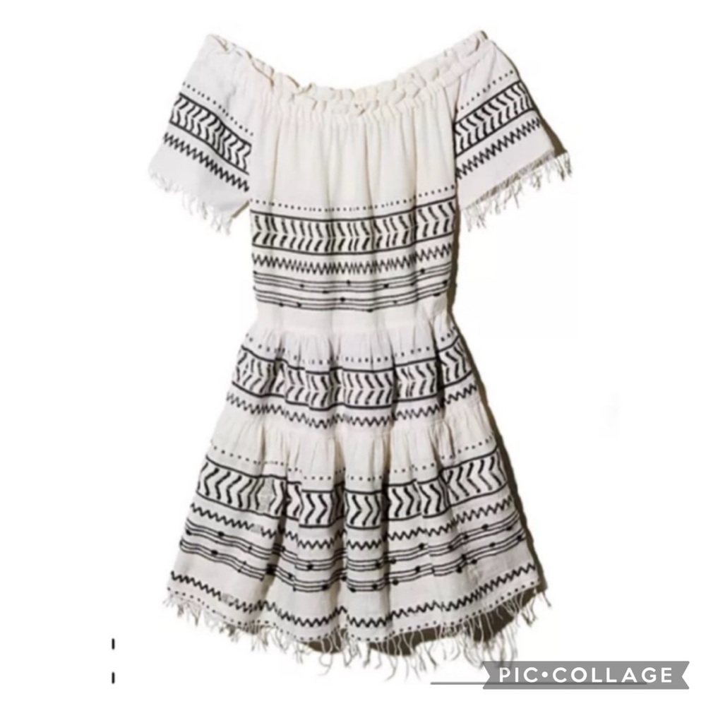 LEMLEM MAYA OFF THE SHOULDER EMBROIDERED DRESS MADE IN ETHIOPIA